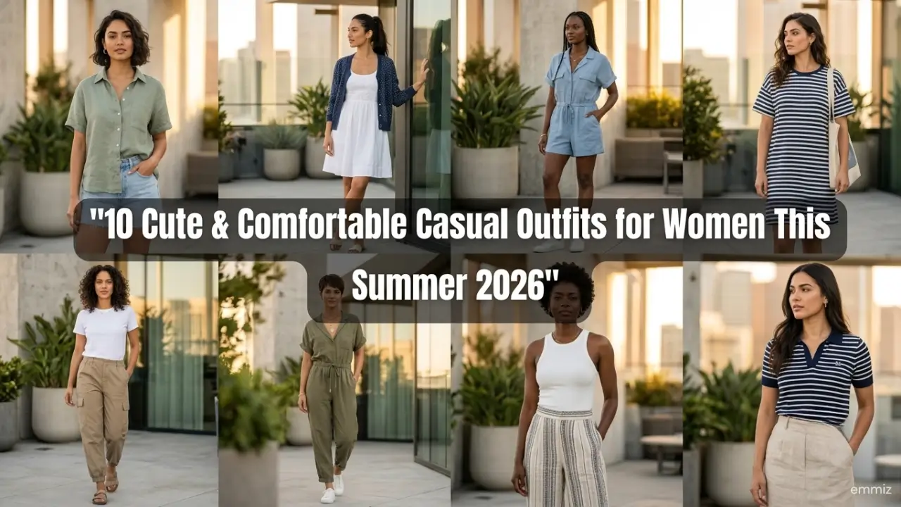 "10 Cute & Comfortable Casual Outfits for Women This Summer 2026" create a featured image