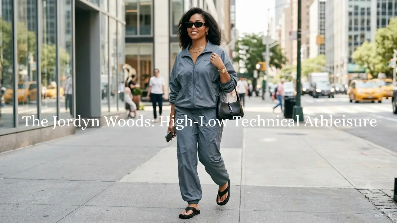 The Jordyn Woods: High-Low Technical Athleisure