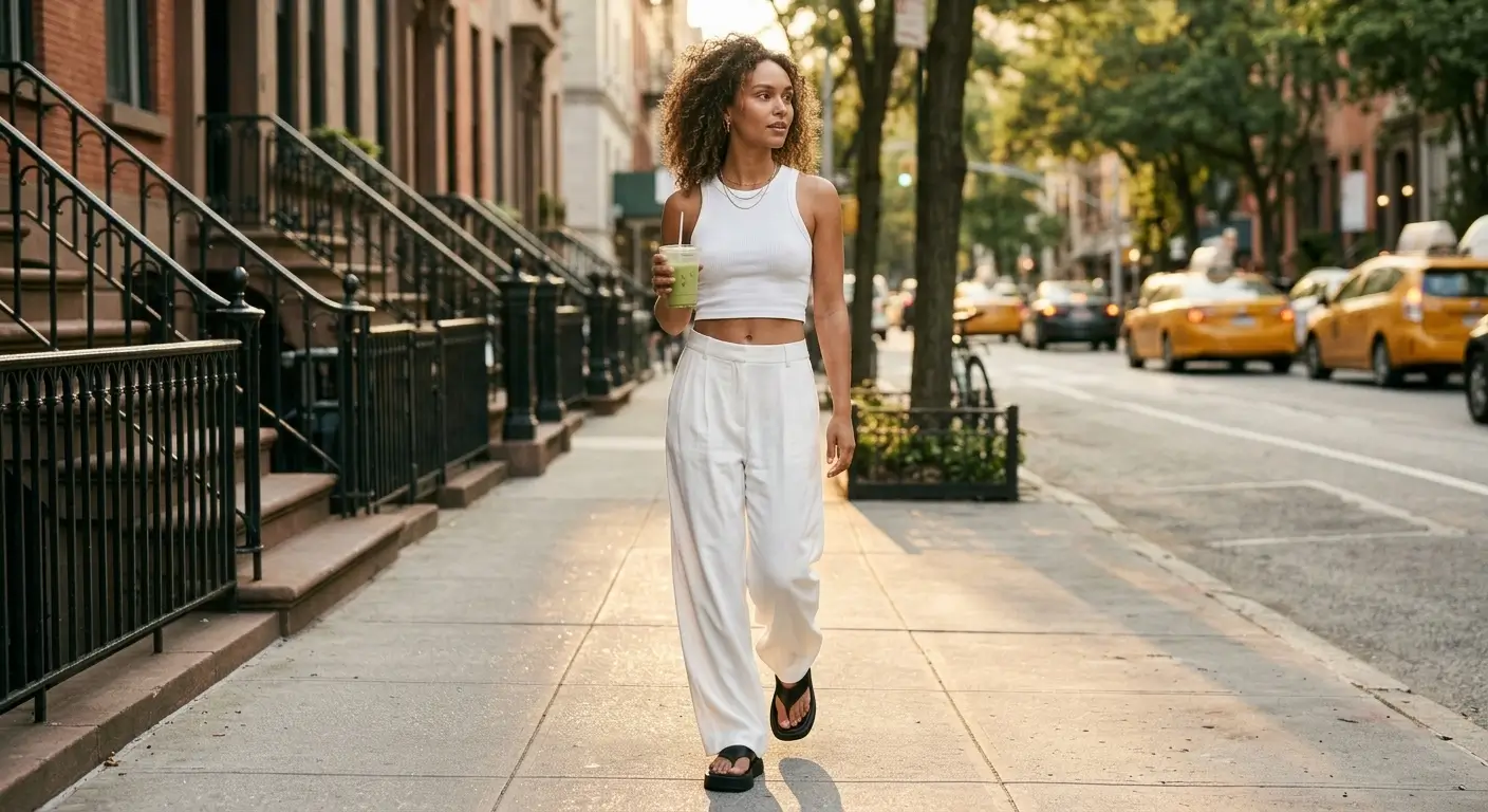 The Zendaya: Premium Monochrome Trousers & Platforms